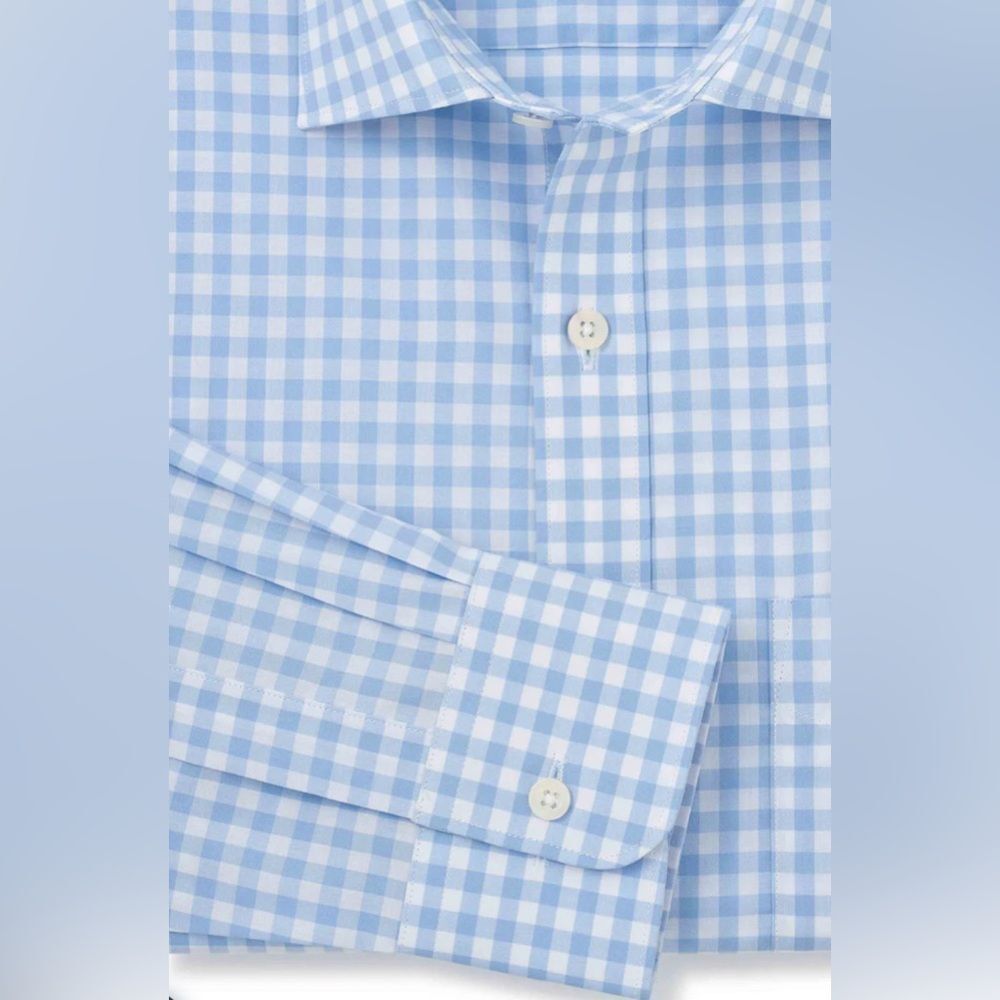 Classic Blue Gingham Dress Shirt